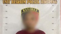 Keterangan gambar: Terduga FK, pelaku KDRT di Perumahan Taman Sari Hijau, Tiban Baru, Sekupang, Kota Batam. /arsip Polsek Sekupang